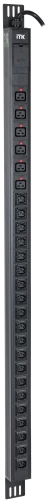 ITK PDU верт. 33U 1ф 32А 20 роз. C13 6 C19 каб. 3м IEC60309