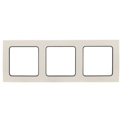 Стокгольм Рамка 3-местная белая с линией цвета черный EKF PROxima