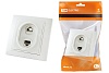 Розетка телефонная RJ11 + компьютерная RJ45 белая "Таймыр" TDM