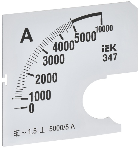 Шкала смен. для амперметра Э47 5000/5А-1,5 72х72мм IEK