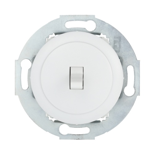 Переключатель 1-рычажковый, на 2 направления (схема 6) 10 A, 250 B (белый) Vintage