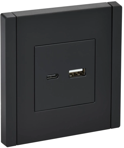 FORTE&PIANO Роз. USB A+C 18Вт FP151 чер. IEK FORTE&PIANO Роз. USB A+C 18Вт FP151 чер. IEK