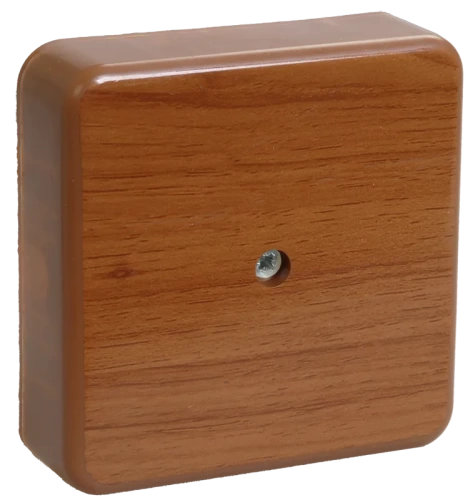 Коробка КМ41212-05 распаячноя для о/п 75х75х20 мм дуб (с контактной группой)
