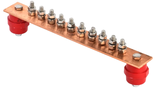 Шина заземляющая главная 300х40х4мм на 10 подкл. медь IEK