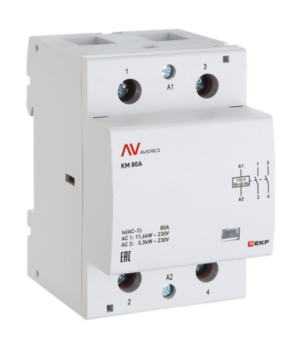Контактор модульный КМ 63А 3NO+1NC 48VAC (3 мод.) AVERES EKF