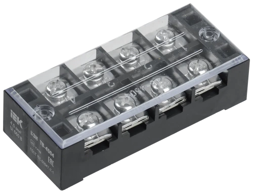 Блок зажимов БЗН ТВ-1004 10 мм2 100A 4 пары IEK Блок зажимов БЗН ТВ-1004 10 мм2 100A 4 пары IEK
