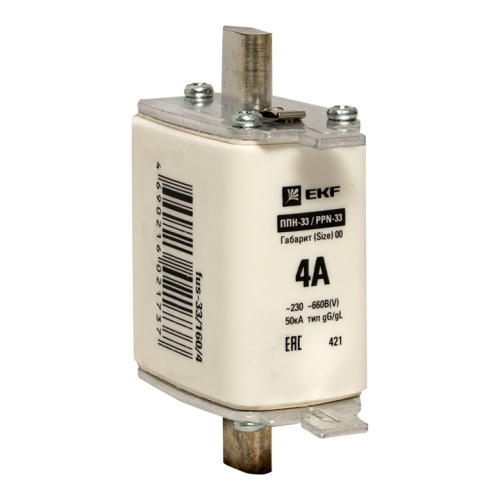 Плавкая вставка ППН-33 160/ 4А габарит 00 EKF