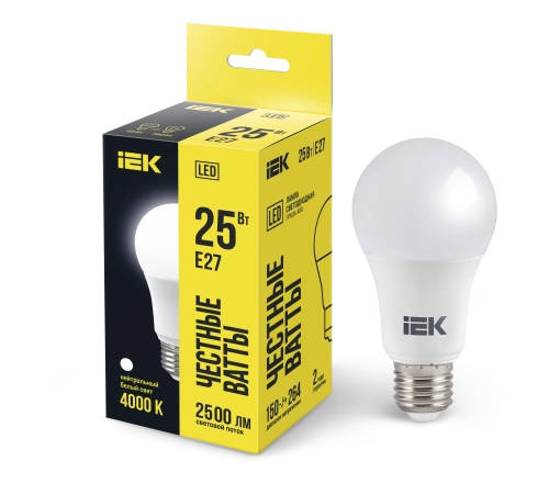 Лампа LED A80 груша 25Вт 230В 4000К E27 IEK