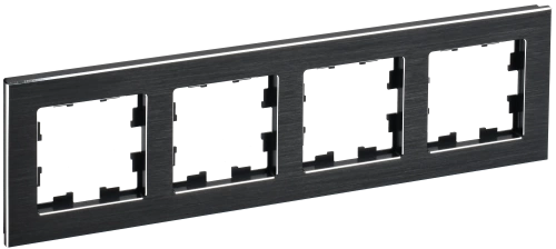 BRITE Рамка 4-мест. РУ-4-1-БрЧ металл черн. IEK BRITE Рамка 4-мест. РУ-4-1-БрЧ металл черн. IEK