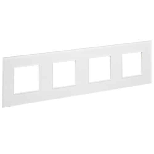 SKANDY Рамка 4-мест. SK-F24W стекло арк. бел. IEK