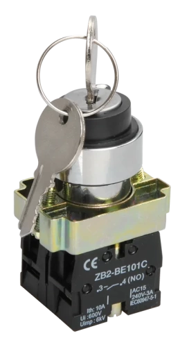 Переключатель LAY5-BG45 на 2 положения с ключом без фиксации ИЭК Переключатель LAY5-BG45 на 2 положения с ключом без фиксации ИЭК