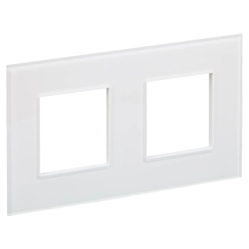 SKANDY Рамка 2-мест. SK-F22W стекло арк. бел. IEK