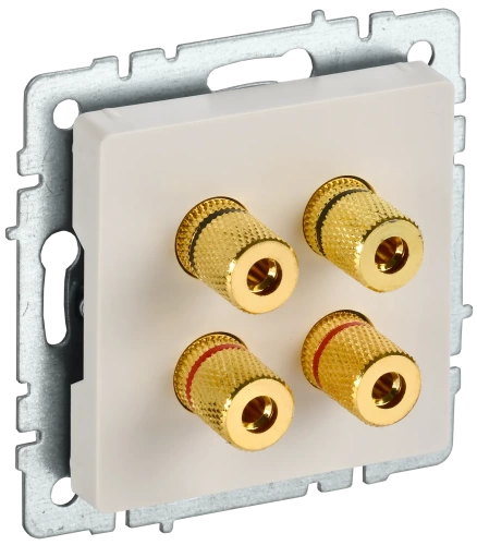 BRITE Аудиорозетка 4-мест. РА10-БрКр беж. IEK BRITE Аудиорозетка 4-мест. РА10-БрКр беж. IEK