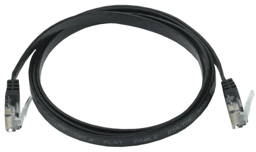 ITK Коммутационный шнур плоский кат.6 UTP 2м чёрный ITK Коммутационный шнур плоский кат.6 UTP 2м чёрный