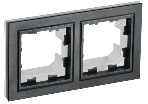 BRITE Рамка 2-мест. IP44 РУ-2-БрЧ-44 черн. IEK
