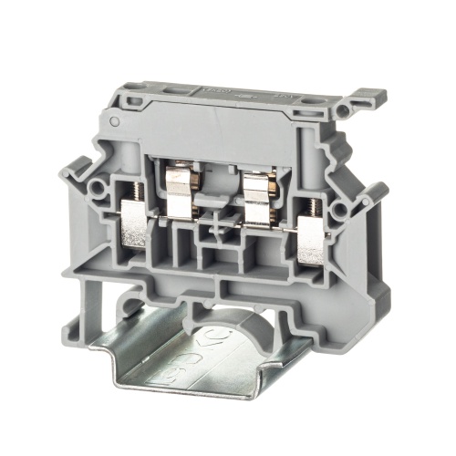 Клемма для предохранителя, винтовой зажим, 2 точки подключения, 4 кв.мм, серая Клемма для предохранителя, винтовой зажим, 2 точки подключения, 4 кв.мм, серая