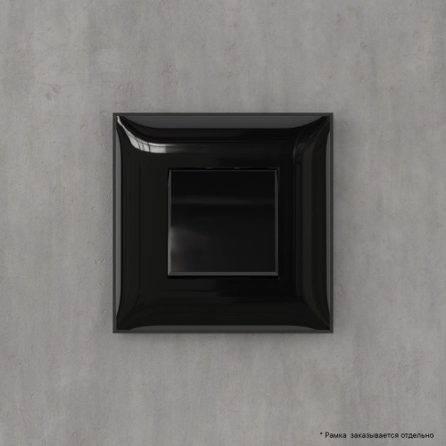 Кнопка одноклавишная в стену, "Avanti", "Черный квадрат"