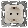 12-2001-02 Эл/ус ЭРА Розетка 2P+E Schuko, 16A-250В, IP20, без м.лапок, Эра12, слоновая кость
