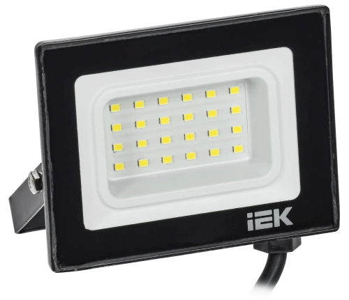 Прожектор светодиодный СДО 06-20 черный IP65 4000 K IEK