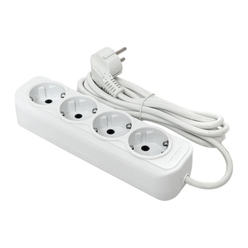 Удлинитель "Эксперт" 4 гнезда 5 метра 13А/3,0кВт с заземлением ПВС 3х1 EKF PROxima Удлинитель "Эксперт" 4 гнезда 5 метра 13А/3,0кВт с заземлением ПВС 3х1 EKF PROxima