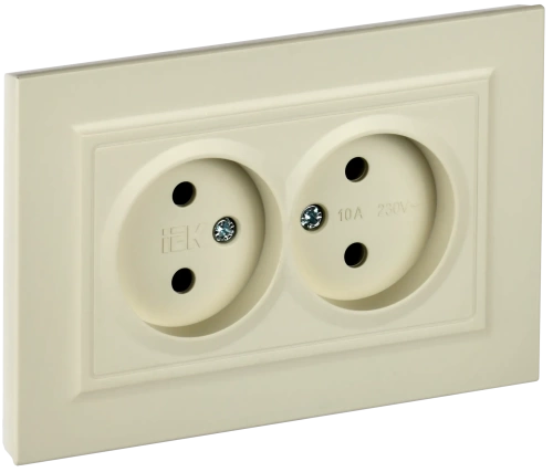 BRITE Роз. 2-я без з/к/ш 10А в сб. РС12-2-БрКр беж. IEK