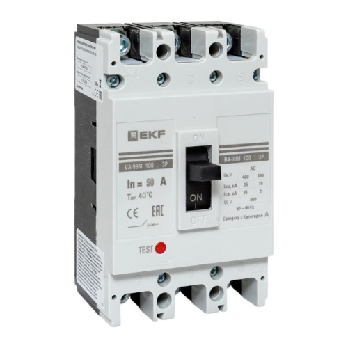 Выключатель автоматический ВА-99М 100/50А 3P 35кА EKF