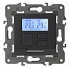 14-4111-05 Эл/ус ЭРА Терморегулятор универс. 230В-Imax16А, IP20, Эра Elegance, антрацит