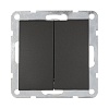 Переключатель 2-кл., с двух мест (схема 6+6) 16 A, 250 B (черный бархат) LK60