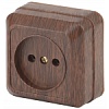 2-201-10 Эл/ус Intro Розетка 2P, 16А-250В, IP20, ОУ, Quadro, венге