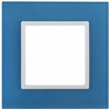 14-5101-28 Эл/ус ЭРА Рамка на 1 пост, стекло, Эра Elegance, голубой+бел
