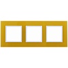 14-5103-21 Эл/ус ЭРА Рамка на 3 поста, стекло, Эра Elegance, жёлтый+бел