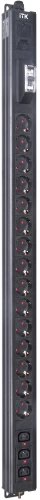 ITK BASE PDU PV1111 24U 1ф 16А 15SCHUKO 3C13 2,6м SCHUKO