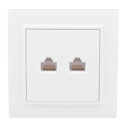 Минск Розетка RJ-45+Phone СП белая EKF Basic