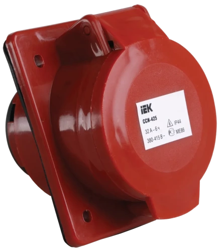 Розетка встраиваемая 425 3Р+Е+N 32А 380В IP44 ИЭК