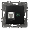 14-3110-05 Эл/ус ЭРА Розетка RJ45+TV, IP20, антрацит