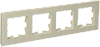 BRITE Рамка 4-мест. РУ-4-Бр беж. рифленый IEK