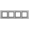 14-5204-41 Эл/ус ЭРА Рамка на 4 поста, металл, Эра Elegance, сталь+антр