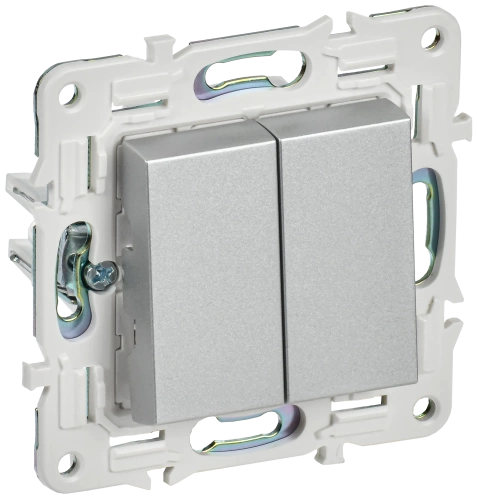 SKANDY Выключ. 2-кл. 10А SK-V04S сереб. IEK