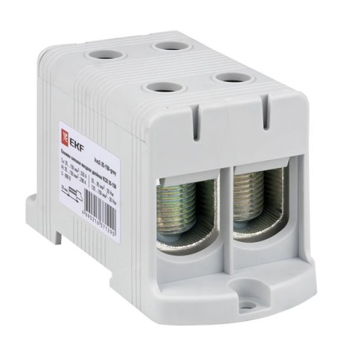 Клемма силовая вводная двойная КСВ 35-150 серая EKF PROxima Клемма силовая вводная двойная КСВ 35-150 серая EKF PROxima