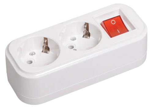 Колодка К02В 2 места 2Р+РЕ 16А/250В CLASSIC (с выключателем) IEK