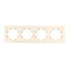 Валенсия Рамка 4-местная кремовая EKF