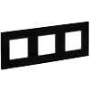 SKANDY Рамка 3-мест. SK-F23Bl стекло черн. IEK