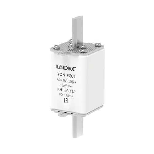 Предохранитель YON ножевого типа FG1 63А 400V характеристика aR
