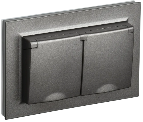 BRITE Роз. 2-я с кр. 16А в сб IP44 РСбш12-3-44-БрТБ бр. IEK