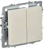 BRITE Выключ. 2-кл. перекр. 10А ВС10-2-3-БрКр беж. IEK