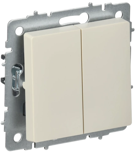 BRITE Выключ. 2-кл. перекр. 10А ВС10-2-3-БрКр беж. IEK