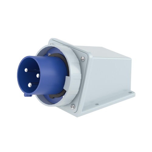 Вилка настенная IP67 125А 2P+E 250В (упак. 1 шт)