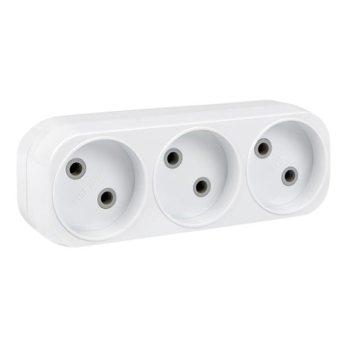 Разветвитель 3 гн. б/з плоский 6А 250B EKF PROxima