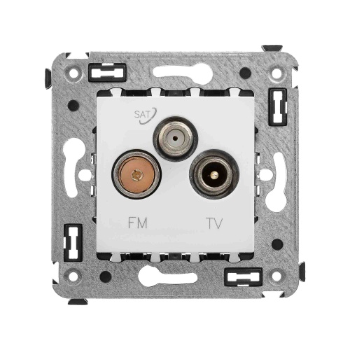 Розетка TV-FM-SAT в стену, "Avanti", "Белое облако" Розетка TV-FM-SAT в стену, "Avanti", "Белое облако"