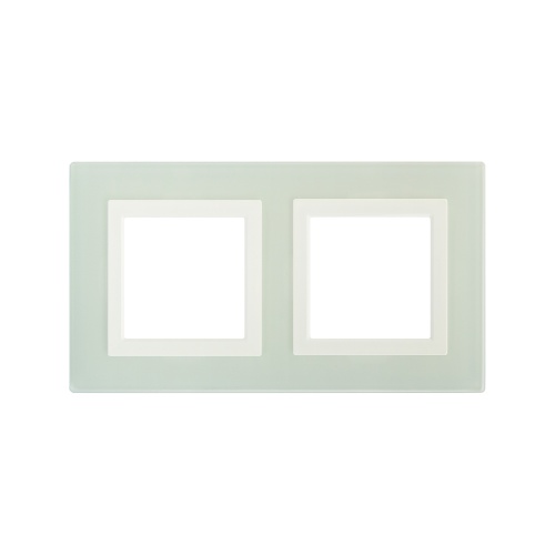Рамка из натурального стекла, "Avanti", светло-зеленая, 4 модуля Рамка из натурального стекла, "Avanti", светло-зеленая, 4 модуля
